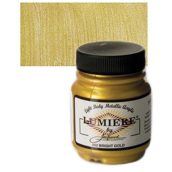 Jacquard - Lumiere Metallic Fabric Paint - 70ml - Bright Gold
