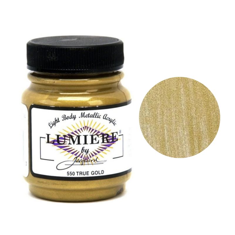 Jacquard - Lumiere Metallic Fabric Paint - 70ml - True Gold