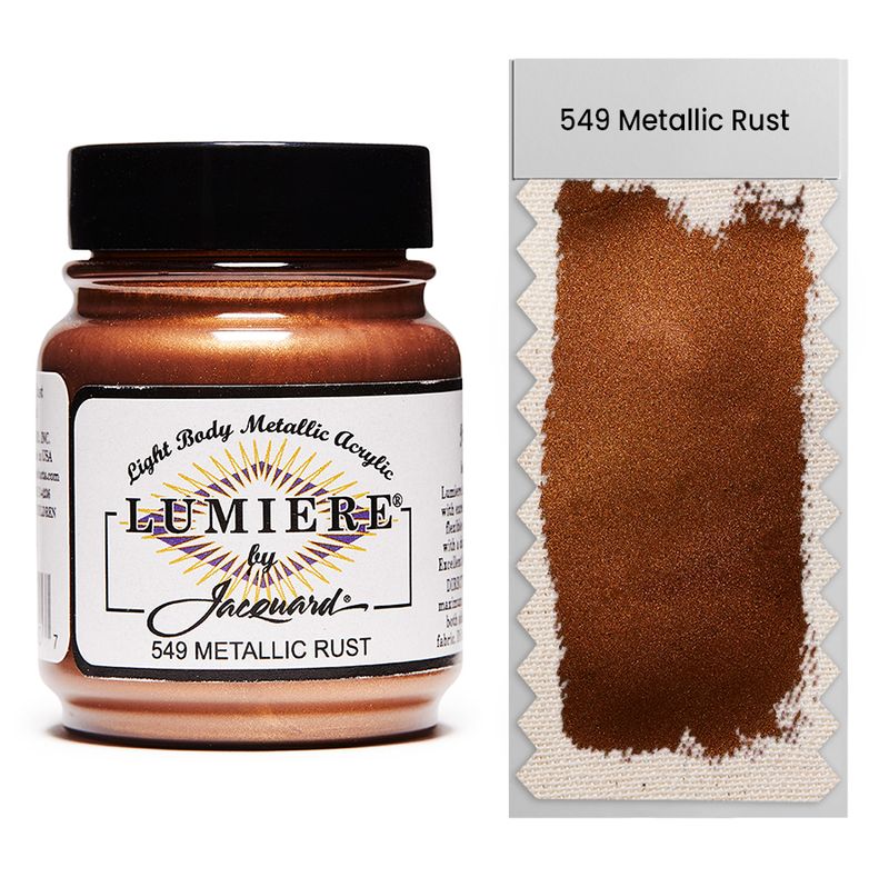 Jacquard - Lumiere Metallic Fabric Paint - 70ml - Metallic Rust