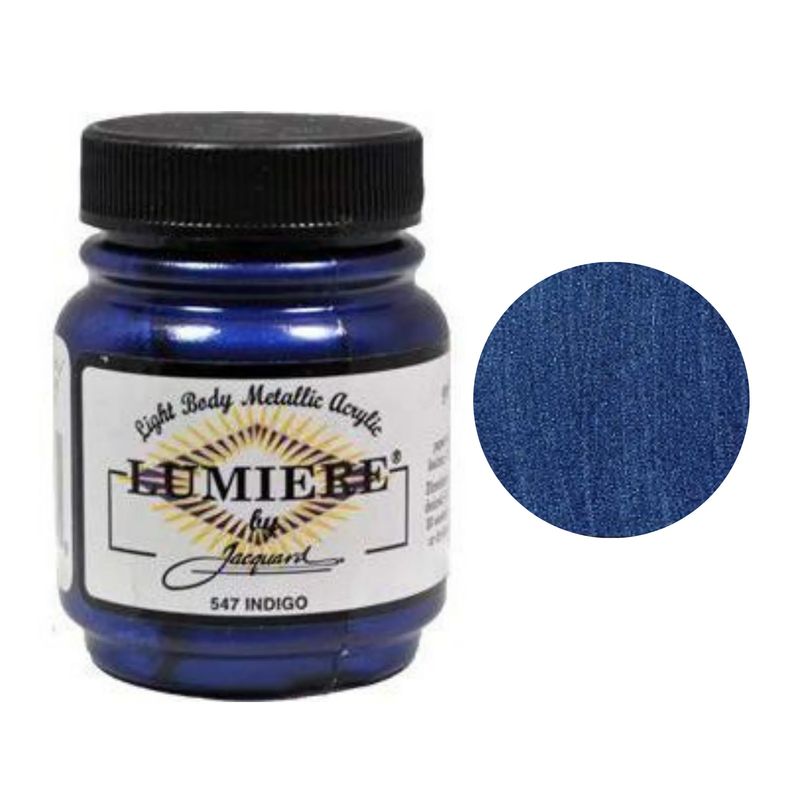 Jacquard - Lumiere Metallic Fabric Paint - 70ml - Indigo