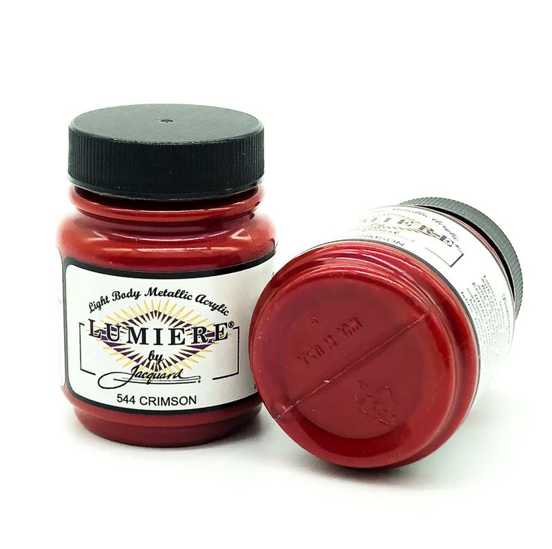 Jacquard - Lumiere Metallic Fabric Paint - 70ml - Crimson