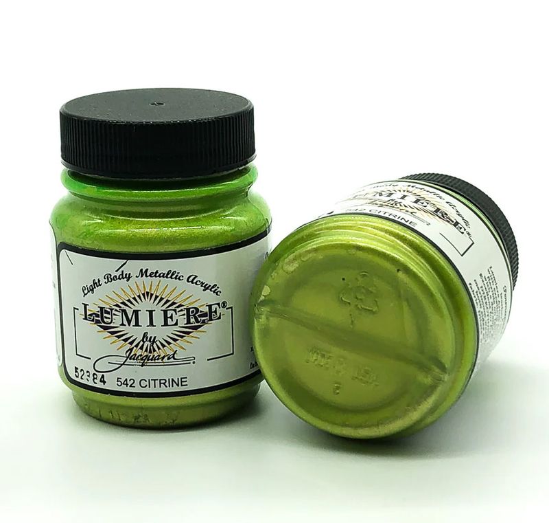 Jacquard - Lumiere Metallic Fabric Paint - 70ml - Citrine
