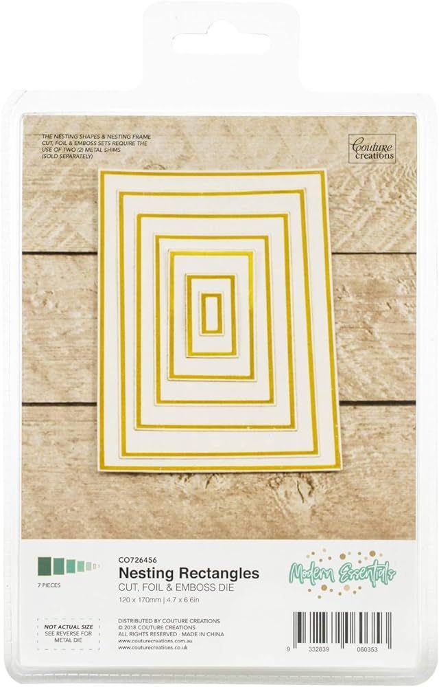 Couture Creations - Cut/Foil and Emboss - Nesting Rectangles