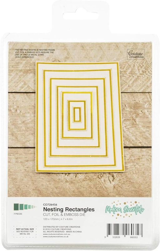 Couture Creations - Cut/Foil and Emboss - Nesting Rectangles