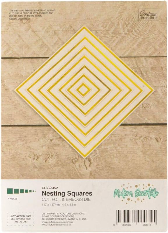 Couture Creations - Cut/Foil and Emboss - Nesting Squares