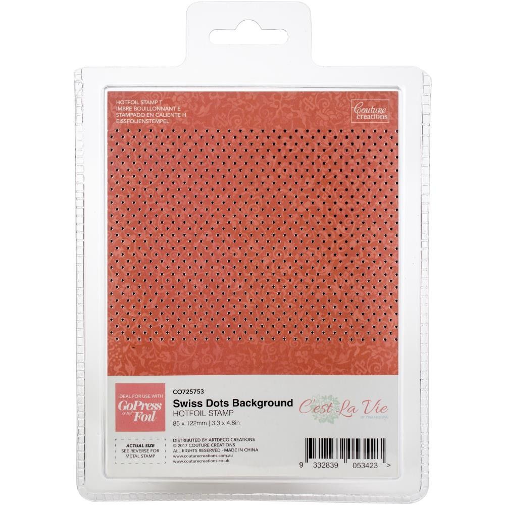Couture Creations - Hot Foil Stamp/Die - Swiss Dot Background
