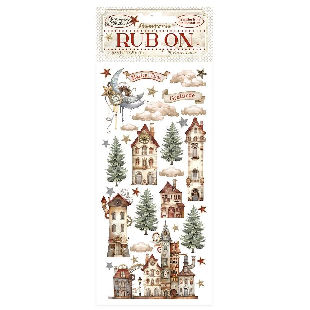 Stamperia - Gear up for Christmas - Rub-ons - Cozy House