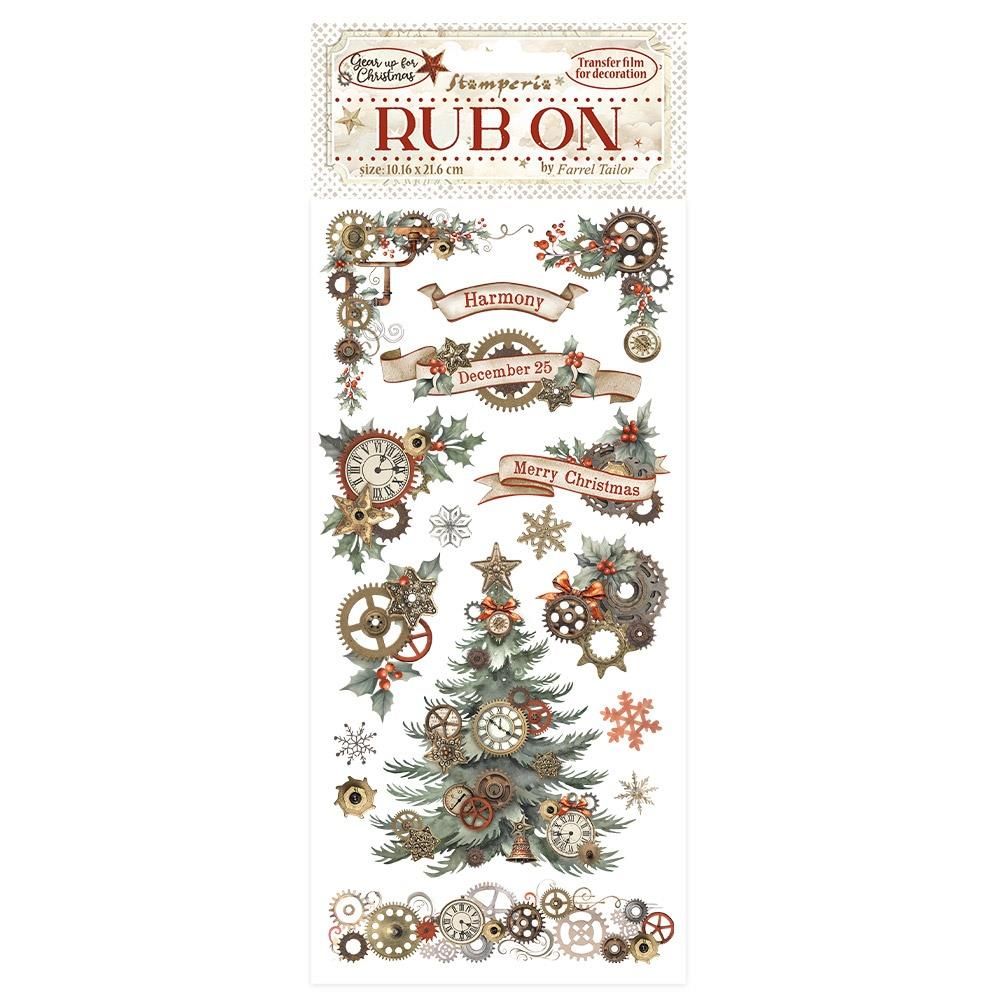 Stamperia - Gear up for Christmas - Rub-ons - Gears