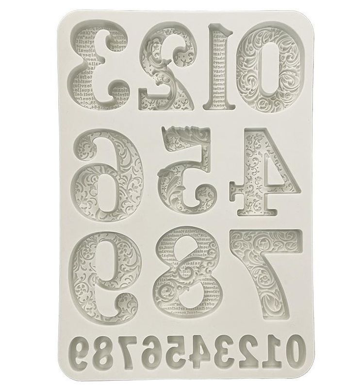 Stamperia - Gear up for Christmas - A5 Silicone Mould - Numbers