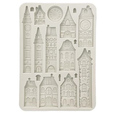 Stamperia - Gear up for Christmas - A5 Silicone Mould - Cozy Houses