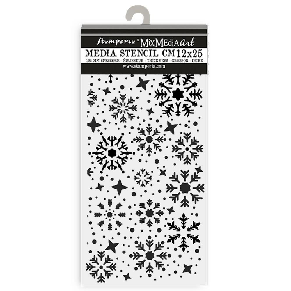 Stamperia - Gear up for Christmas - 12x25 Thick Stencil - Snowflakes