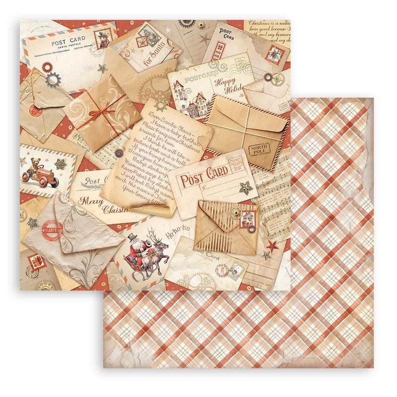 Stamperia - Gear up for Christmas - 12&quot;x12&quot; Double-sided Paper - Post Cards