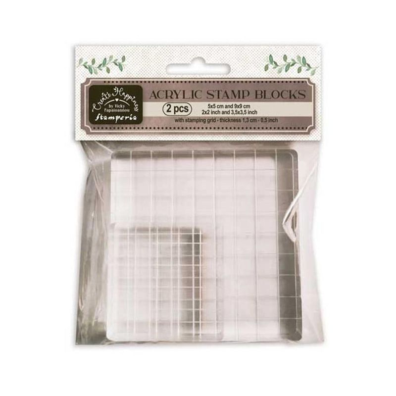 Stamperia - Create Happiness Acrylic Stamp Blocks - 2 pcs