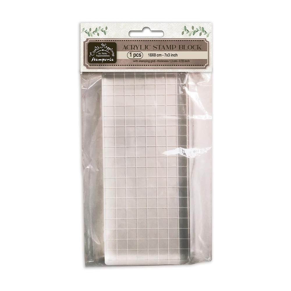 Stamperia - Create Happiness Acrylic Stamp Block - 1 pcs - 8x18cm