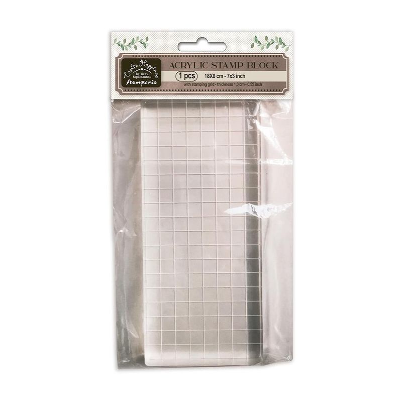 Stamperia - Create Happiness Acrylic Stamp Block - 1 pcs - 8x18cm
