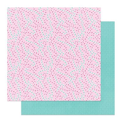 PhotoPlay - Sugar Plum Christmas - 12&quot;x12&quot; Double-sided Paper - Candy Cane Wishes