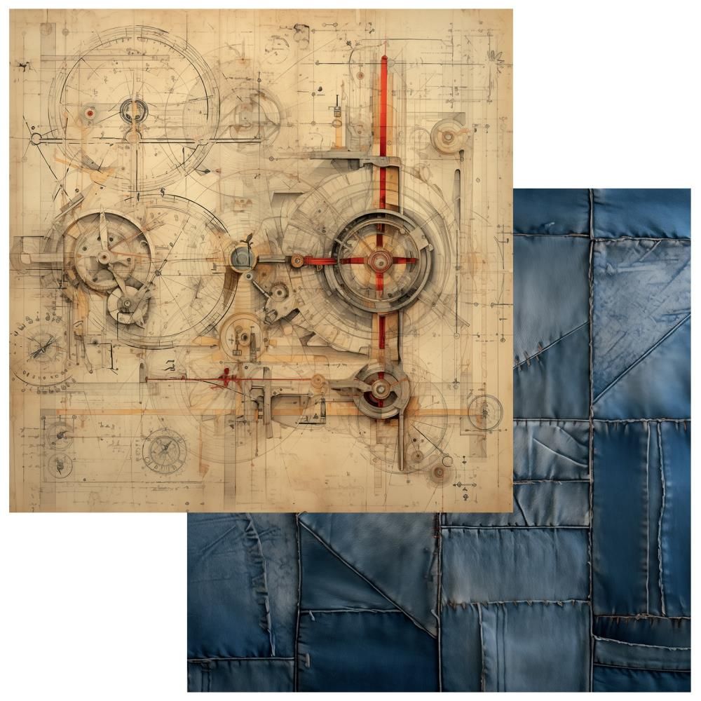49 and Market - Rust and Revs - 12&quot;x12&quot; Double-sided Paper - Discovery