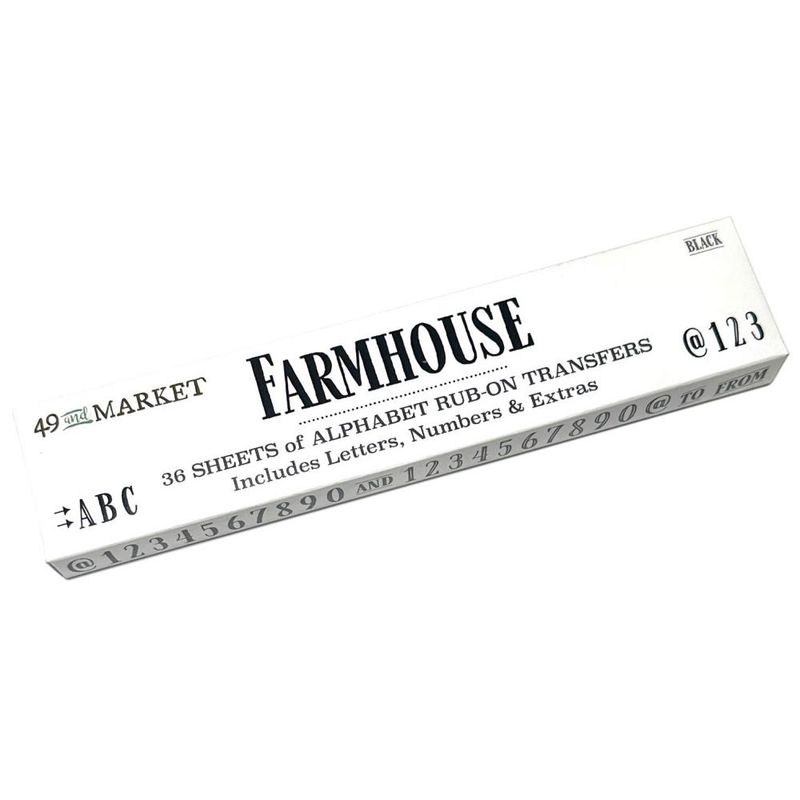 49 and Market - Rub-on Set - Alphabet - Farmhouse