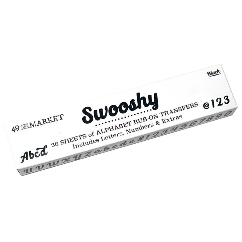 49 and Market - Rub-on Set - Alphabet - Swooshy