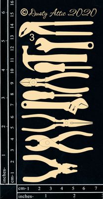 Dusty Attic - Chipboard -  Mini Tool Set #3