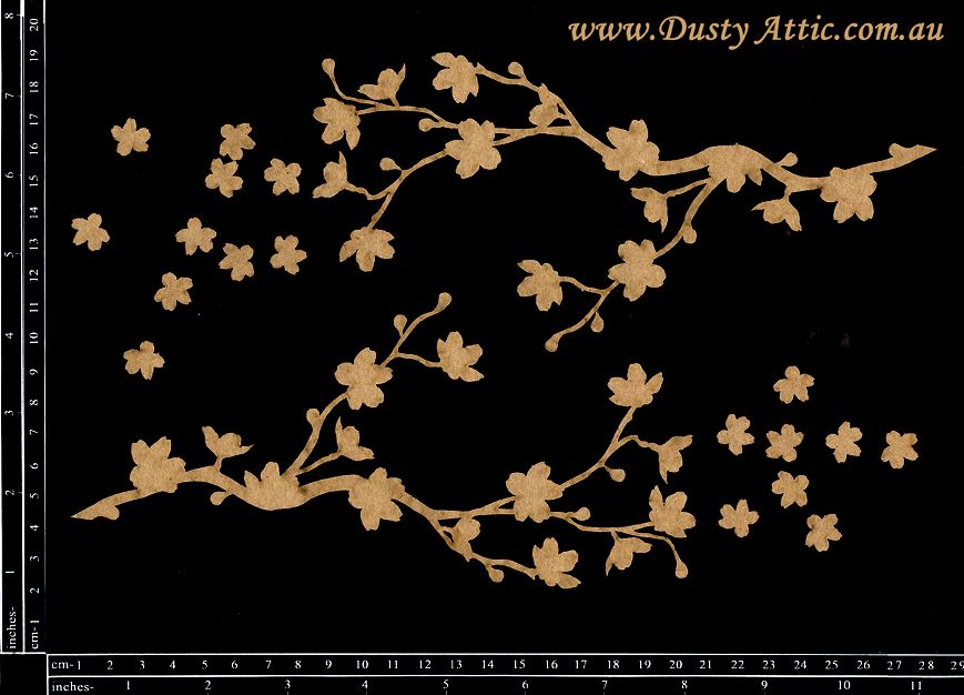Dusty Attic - Chipboard -  Cherry Blossom