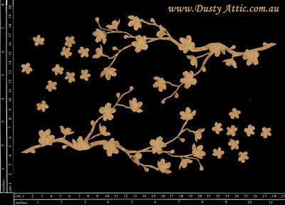 Dusty Attic - Chipboard -  Cherry Blossom