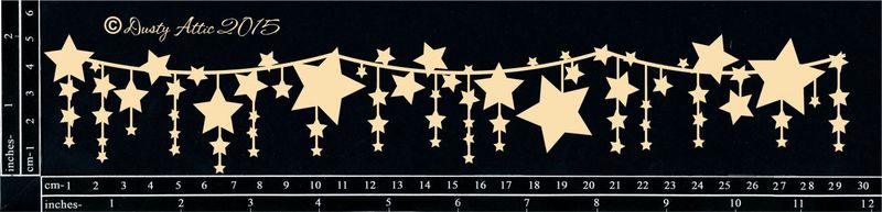 Dusty Attic - Chipboard - Baby - Star Banner