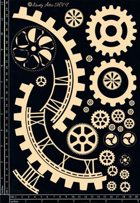 Dusty Attic - Chipboard - Steampunk and Industrial - Time Travel - Designed by Antonis Tzanidakis