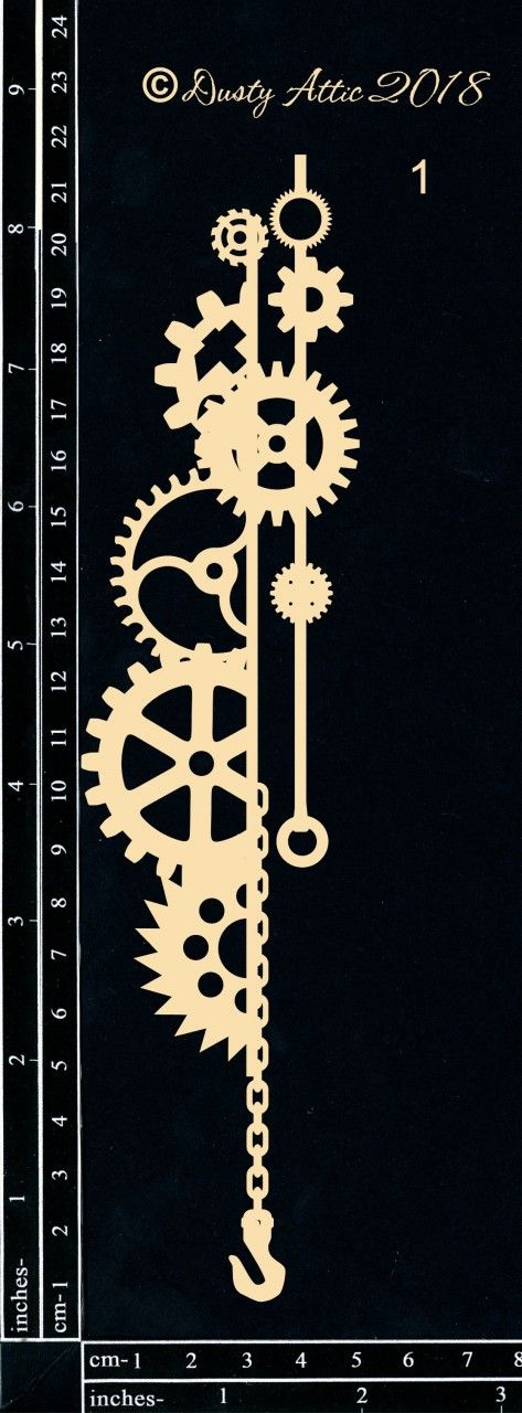 Dusty Attic - Chipboard - Steampunk and Industrial - Industrial Border #1