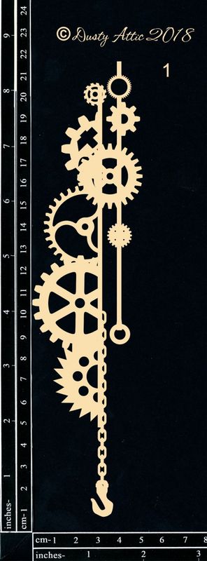 Dusty Attic - Chipboard - Steampunk and Industrial - Industrial Border #1