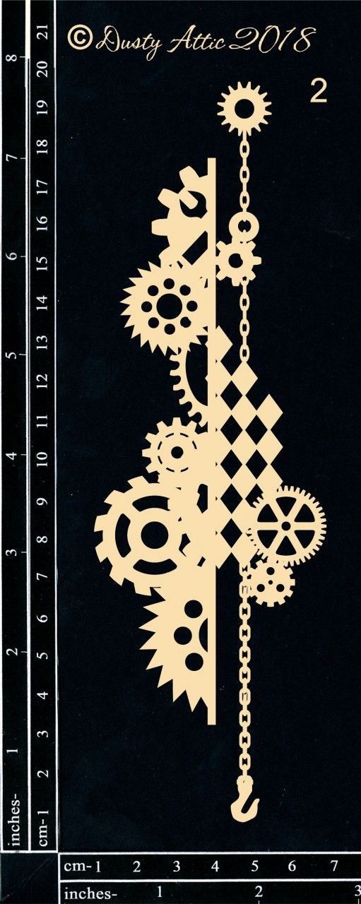 Dusty Attic - Chipboard - Steampunk and Industrial - Industrial Border #2