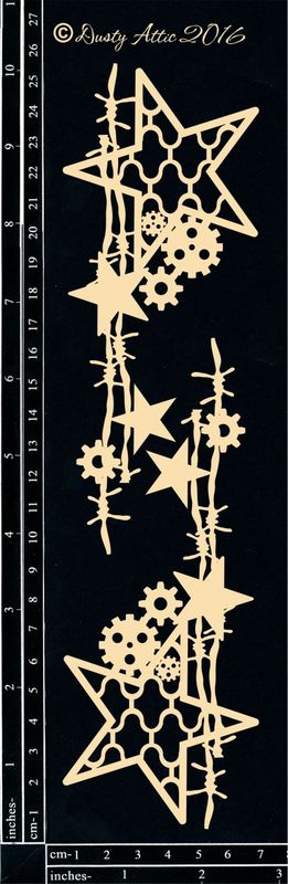 Dusty Attic - Chipboard - Steampunk and Industrial - Industrial Barbed Stars