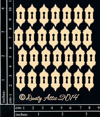 Dusty Attic - Chipboard - Steampunk and Industrial - Mini Keyholes #1