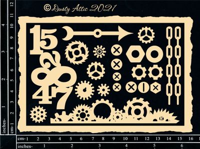 Dusty Attic - Chipboard - Steampunk and Industrial - Creative Frame #1