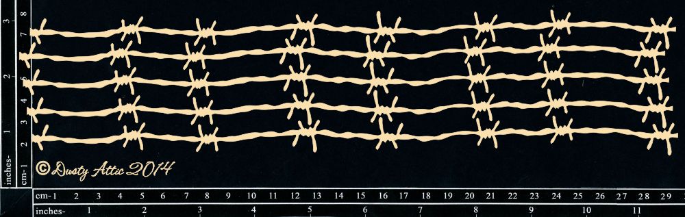 Dusty Attic - Chipboard - Steampunk and Industrial - Barb Wire