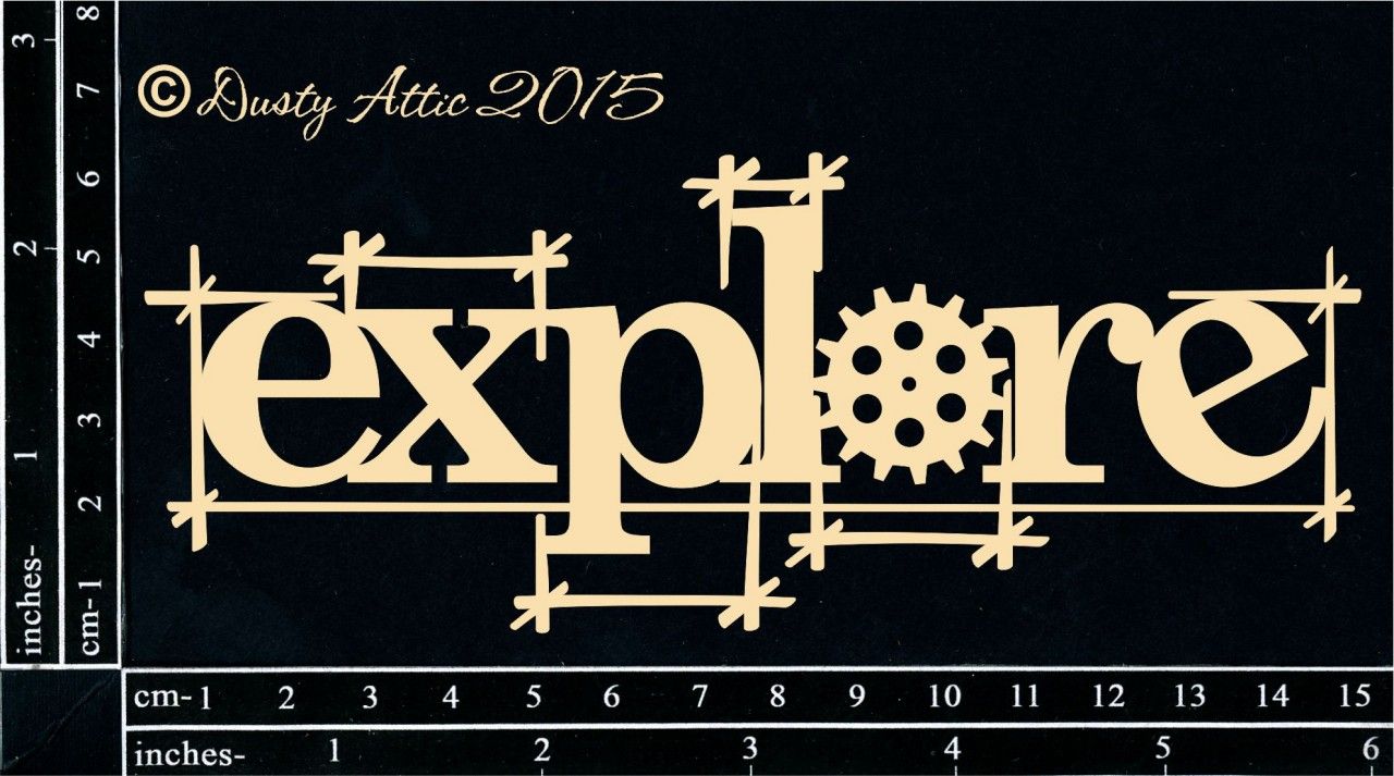 Dusty Attic - Chipboard - Words - Blueprint Explore