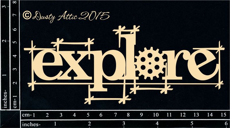 Dusty Attic - Chipboard - Words - Blueprint Explore