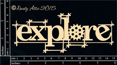 Dusty Attic - Chipboard - Words - Blueprint Explore