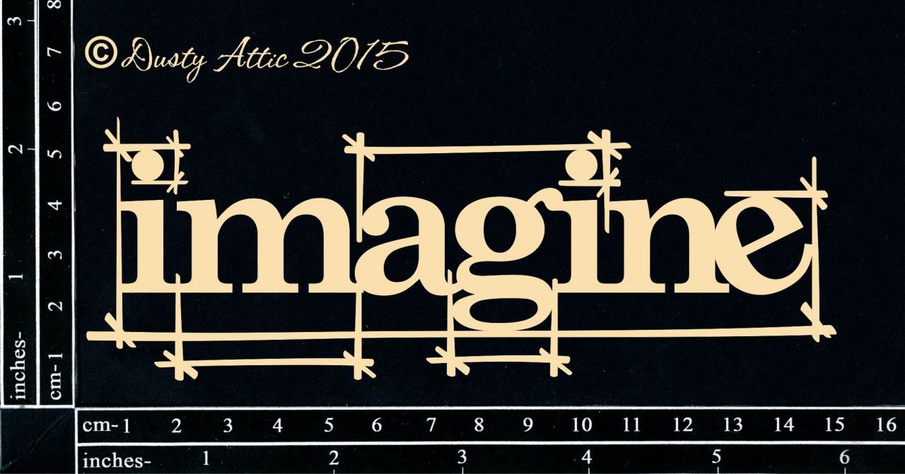 Dusty Attic - Chipboard - Words - Blueprint Imagine