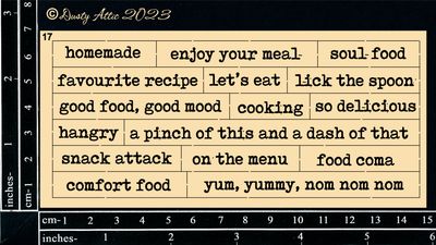Dusty Attic - Chipboard - Wordplay - Cooking