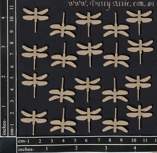 Dusty Attic - Chipboard - Garden - Mini Dragonflies