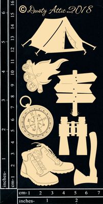 Dusty Attic - Chipboard - Camping - Camping Icons