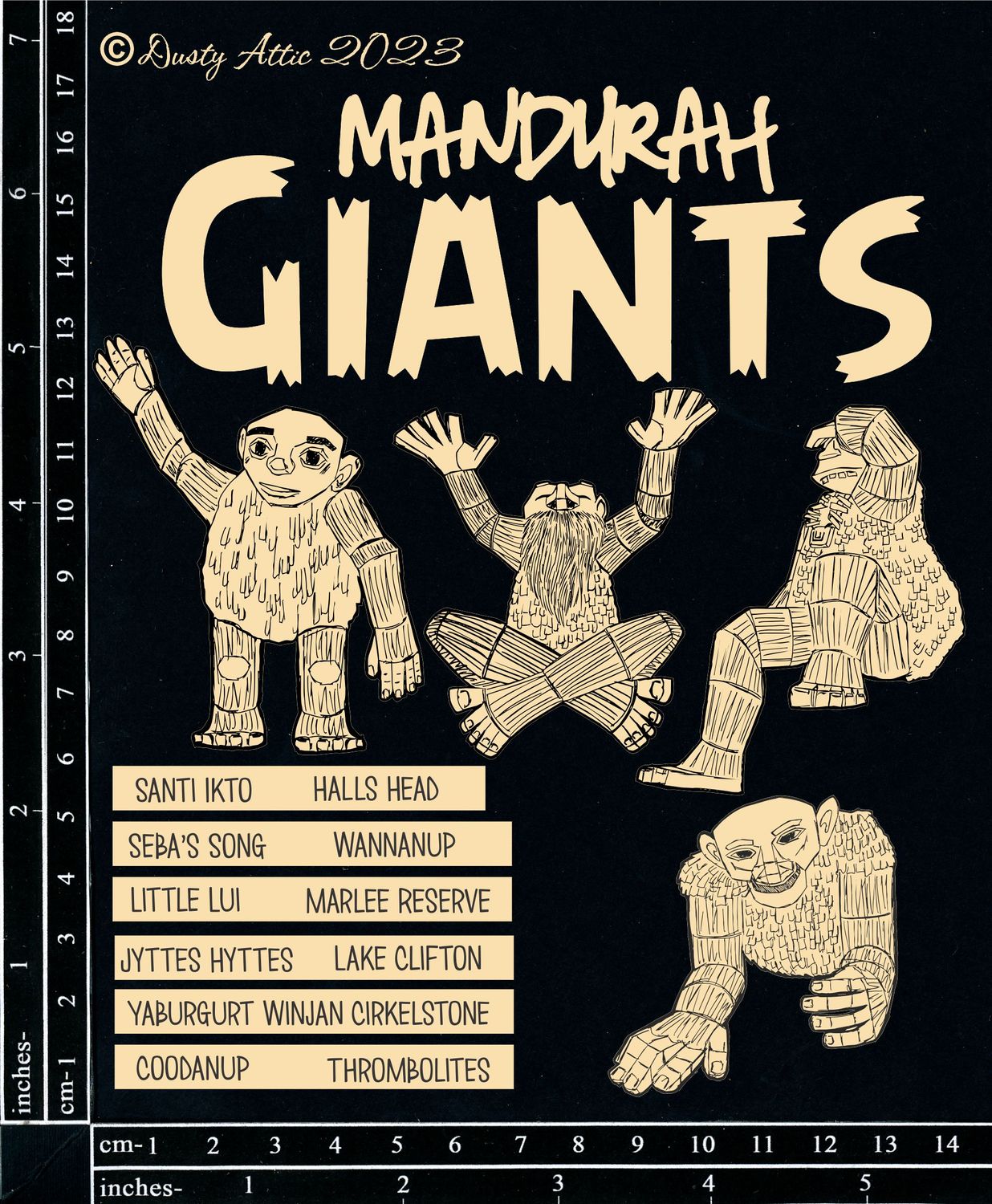 Dusty Attic - Chipboard - Holiday - Mandurah Giants