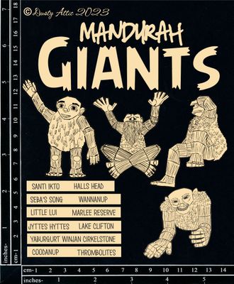 Dusty Attic - Chipboard - Holiday - Mandurah Giants