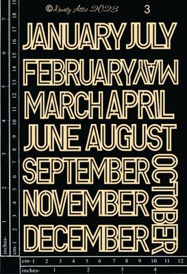 Dusty Attic - Chipboard - Lifestyle - Months #3