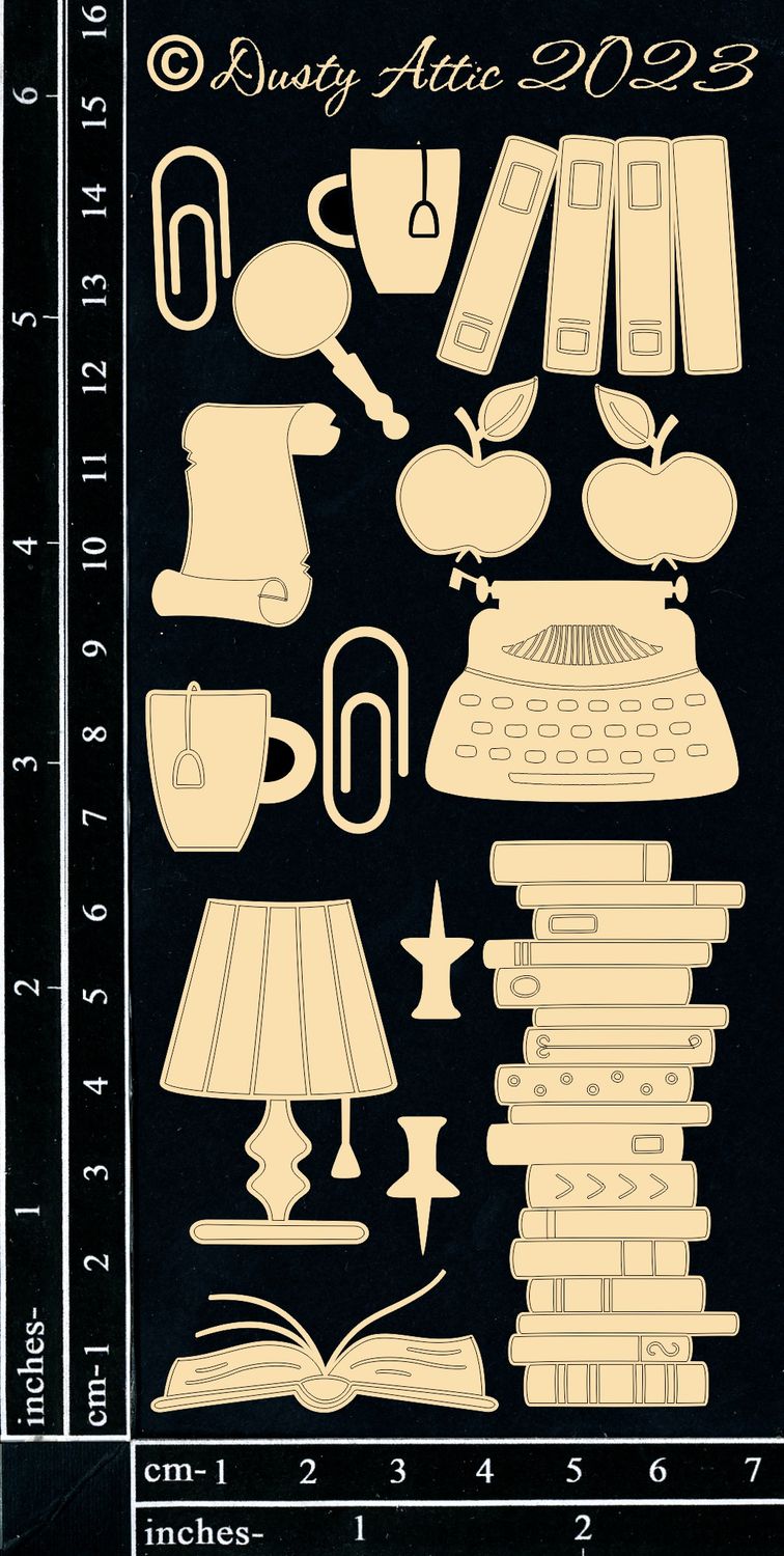 Dusty Attic - Chipboard - Lifestyle - Reading Icons