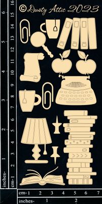 Dusty Attic - Chipboard - Lifestyle - Reading Icons