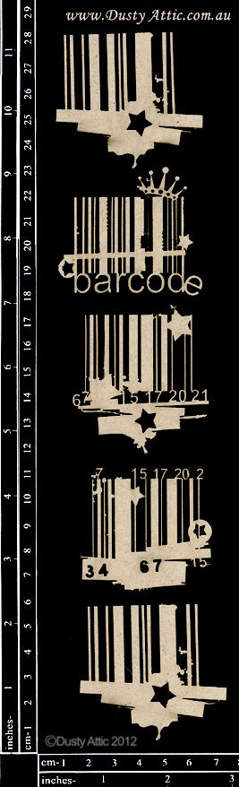 Dusty Attic - Chipboard - Barcodes
