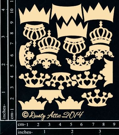 Dusty Attic - Chipboard - Multi Crown Pack