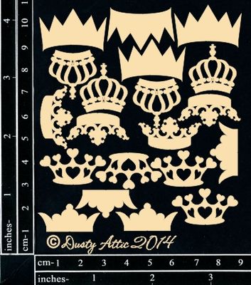 Dusty Attic - Chipboard - Multi Crown Pack